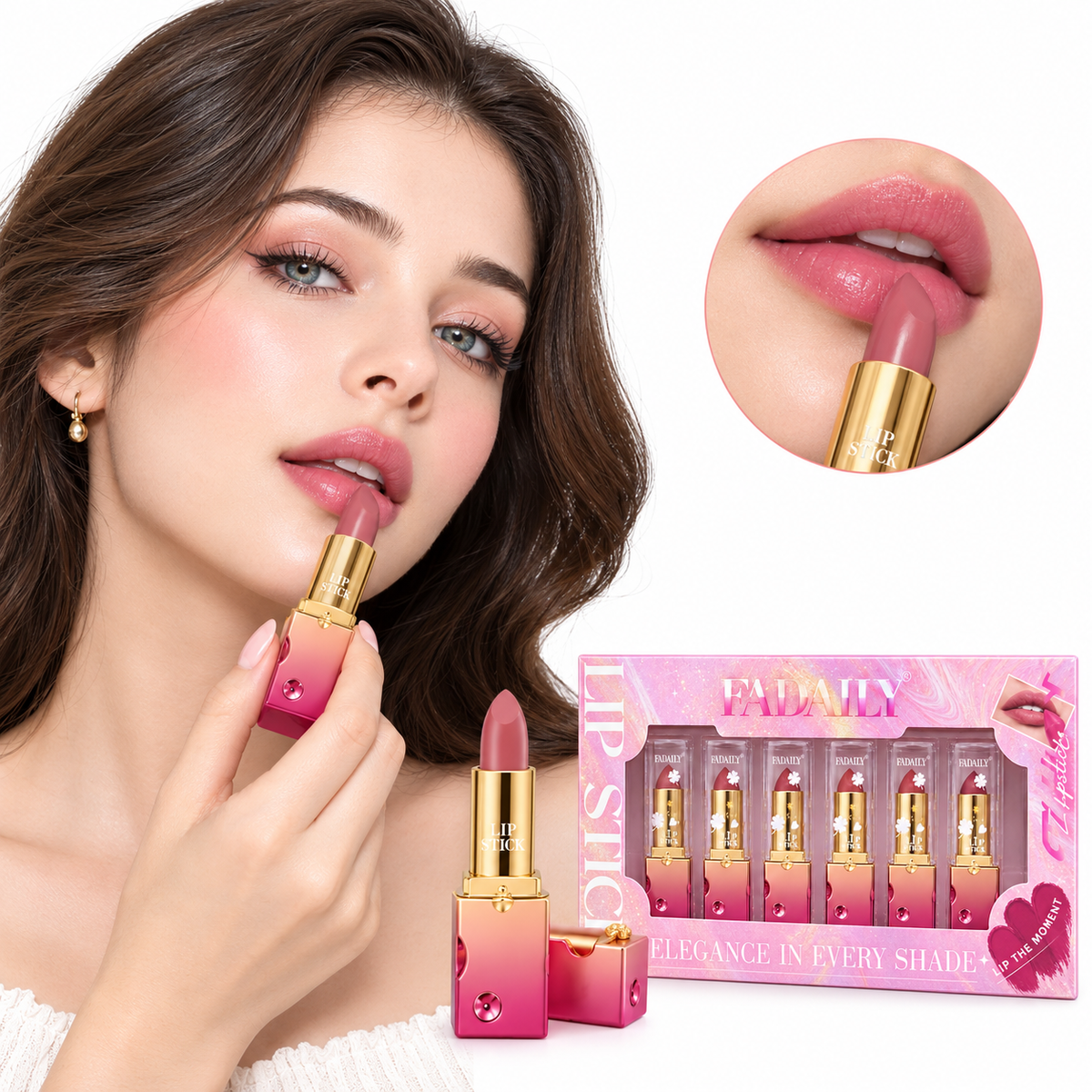 Fadaily Elegance 6-Piece Lipstick Set - OF1002-6