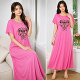Elegant Embroidered Plus Size Maxi Dress - 6822#