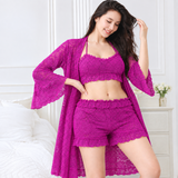 Women's 3-Piece Lingerie  Set With Lace - 3196