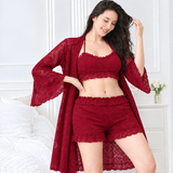 Women's 3-Piece Lingerie  Set With Lace - 3196