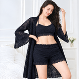 Women's 3-Piece Lingerie  Set With Lace - 3196