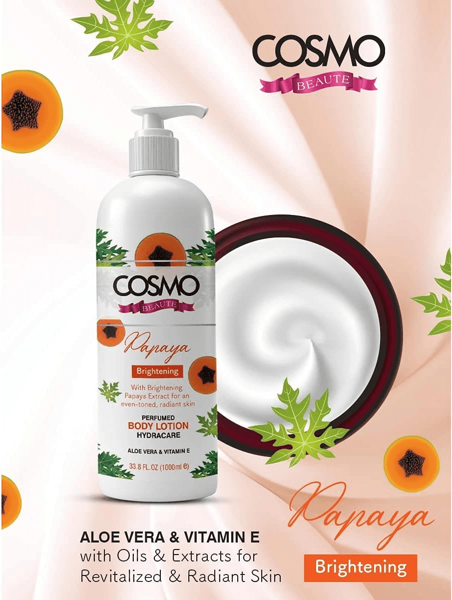 Cosmo Papaya Brightening Body Lotion - 1000ml - Pinoyhyper