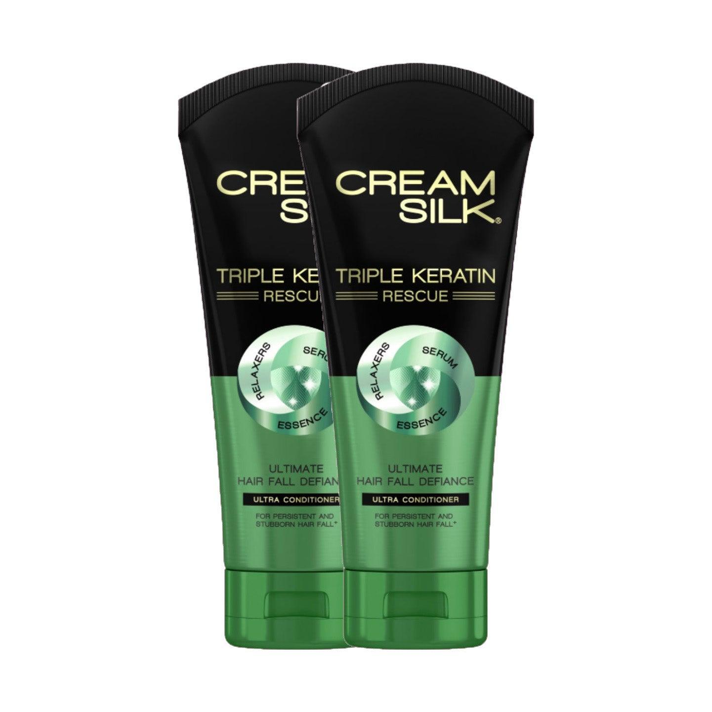 Cream Silk Triple Keratin Ultimate Hair Fall Defiance Conditioner 2 × 170ml (Offer) - Pinoyhyper