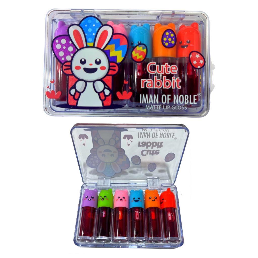 Cute Rabbit Matte Lip Gloss 6 pcs Box - Pinoyhyper