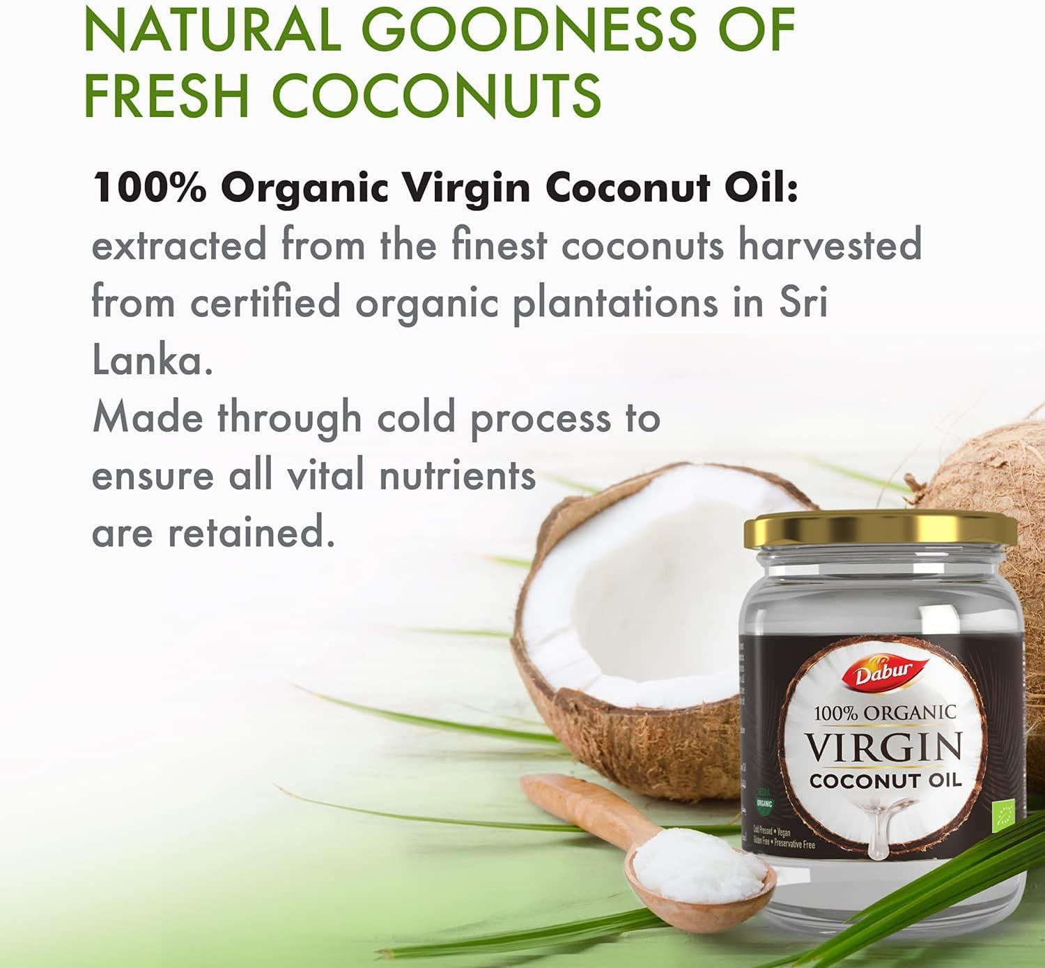 Dabur Virgin Coconut Oil 100% Organic - 500ml - Pinoyhyper