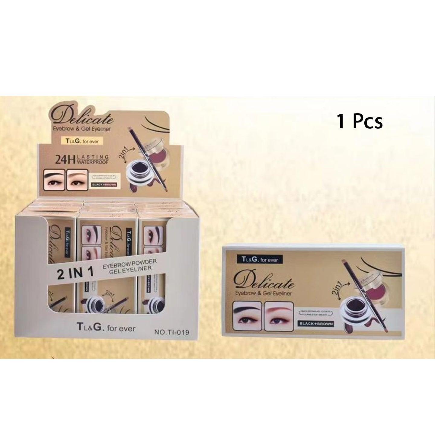 Delicate Eyebrow & Gel Eyeliner Black + Brown - Pinoyhyper