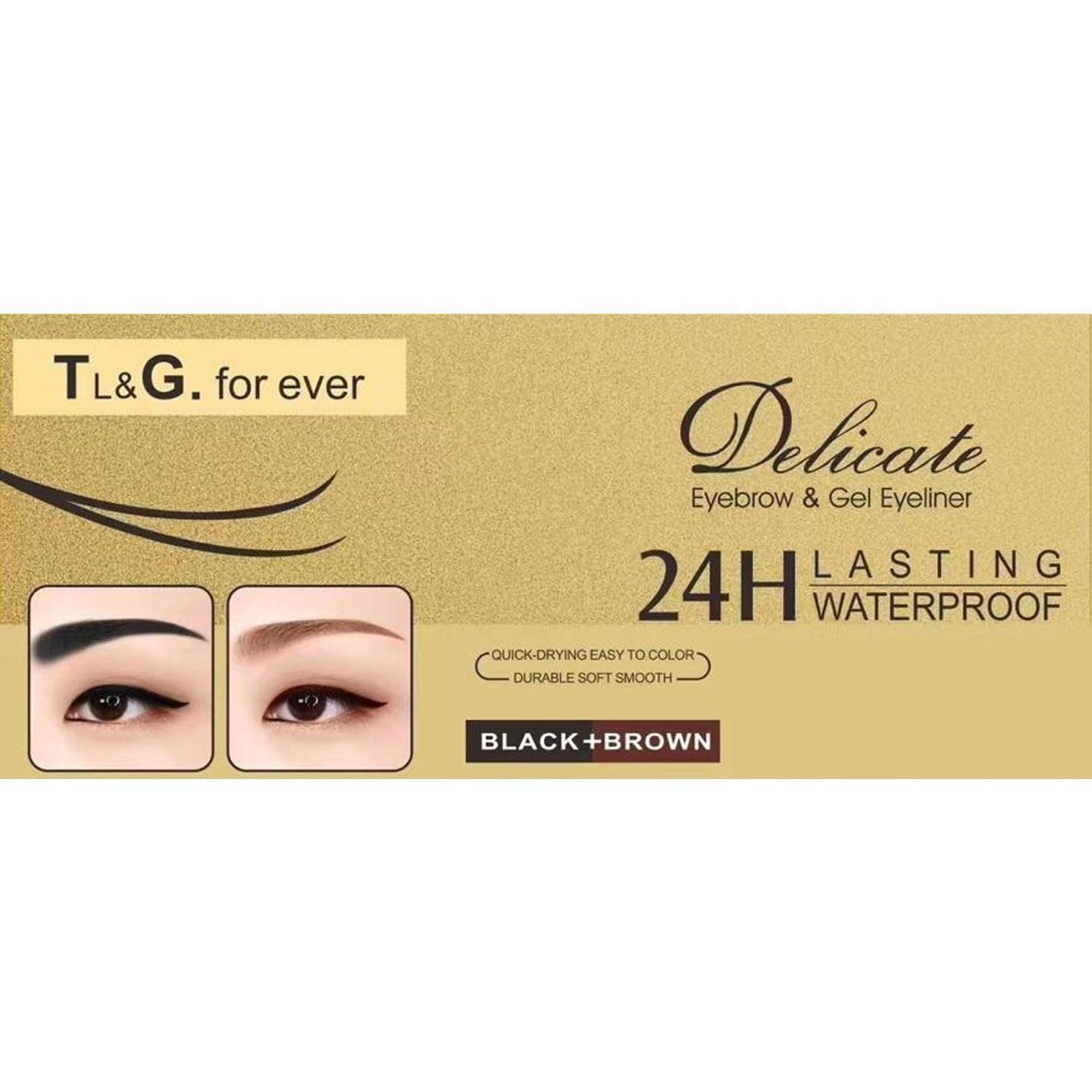 Delicate Eyebrow & Gel Eyeliner Black + Brown - Pinoyhyper