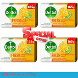 Dettol Fresh Anti-Bacterial Bar Soap 4 × 165g - Pinoyhyper