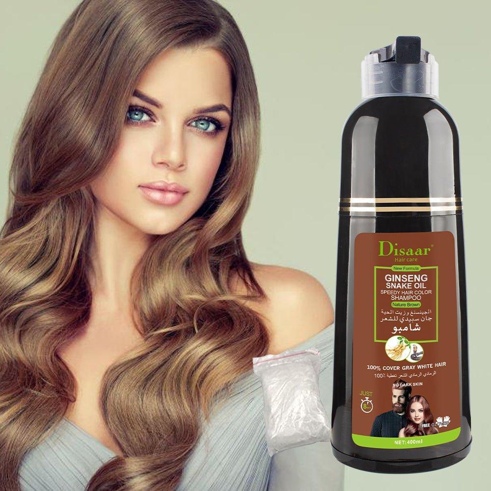 Disaar Organic Brown Hair Care Dye Shampoo 400ml - Brown Color - Pinoyhyper