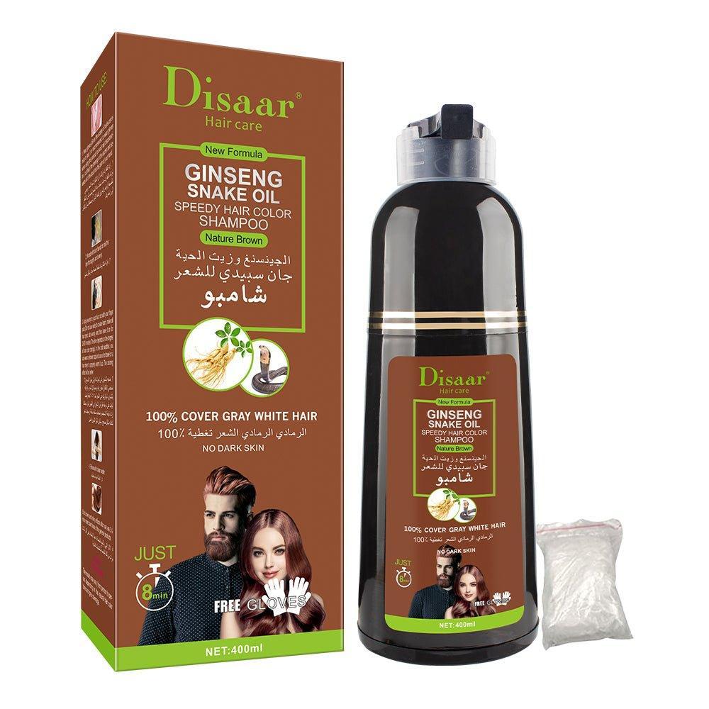 Disaar Organic Brown Hair Care Dye Shampoo 400ml - Brown Color - Pinoyhyper