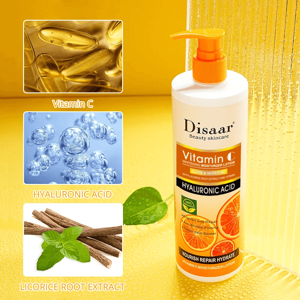 Disaar Vitamin C Hyaluronic Acid Glow & Moisture Whitening Body Lotion - 480g