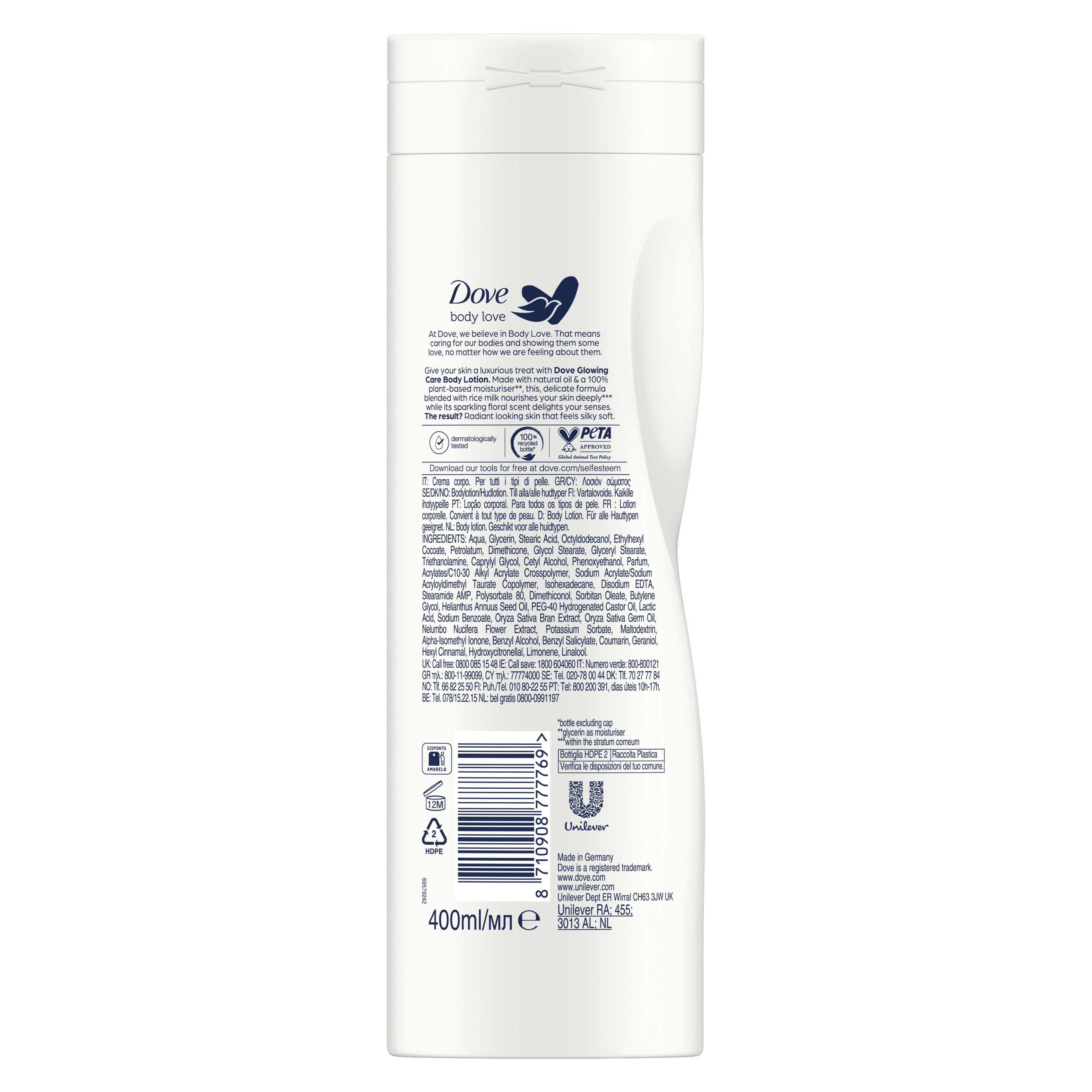 Dove Body Love Glowing Care Body Lotion - 400ml - Pinoyhyper