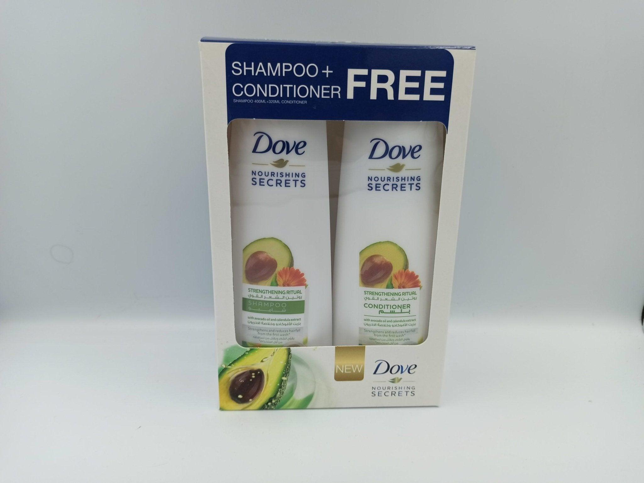 Dove Nourishing Secrets Strengthening Ritual Shampoo 400ml + Conditioner 320ml - Pinoyhyper