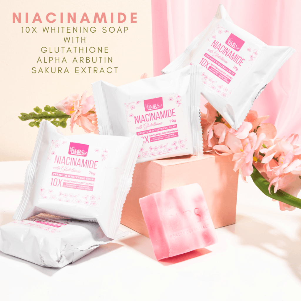 niacinamide with glutathione soap 2% & Vitamin C Reveal Your Most Radiant Skin BMRS Beauty Essentials Niacinamide with