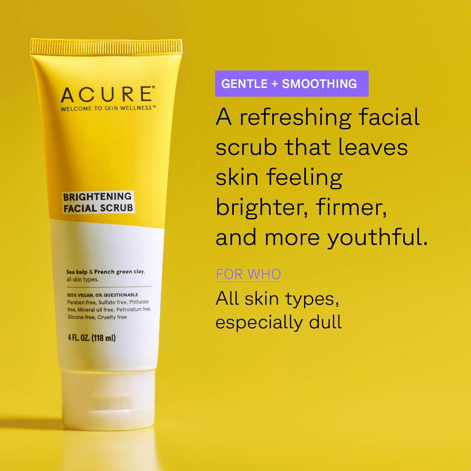 Acure Brightening Facial Scrub - 118ml