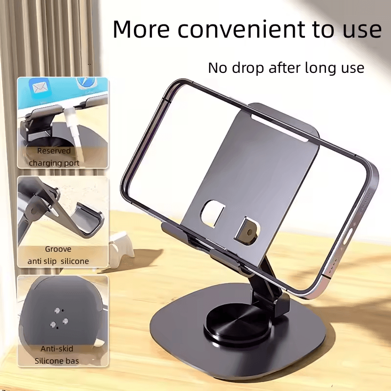 Metal 360 Rotating Desktop Folding Stand ZM-0114H