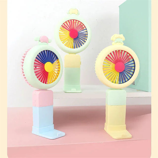 Portable Mini Handheld Rechargeable Fan With Light HQ66-25