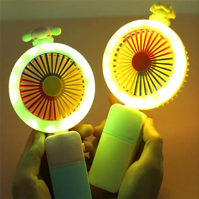 Portable Mini Handheld Rechargeable Fan With Light HQ66-25