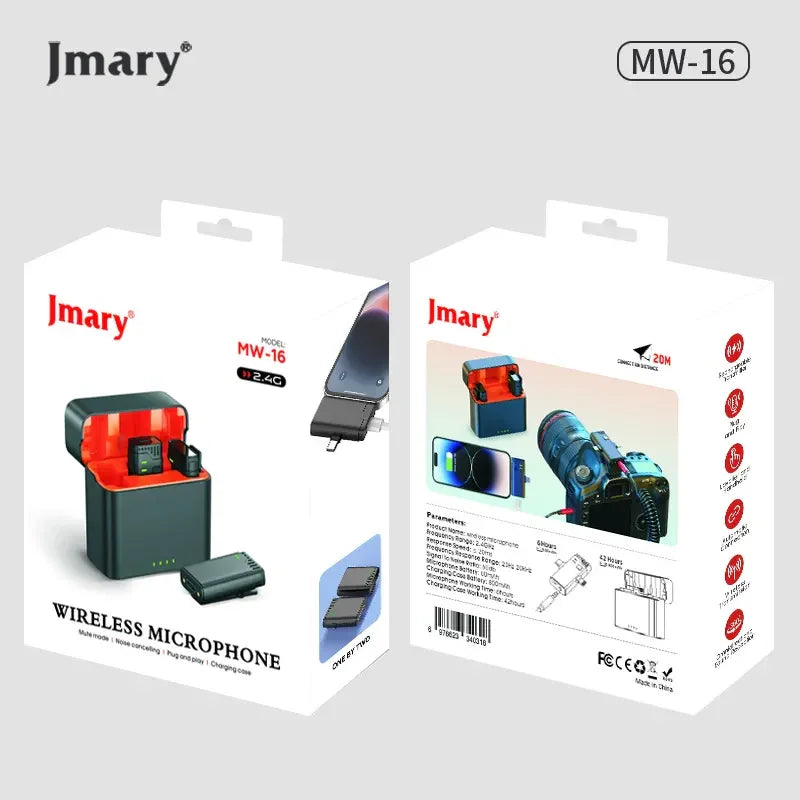 Jmary 2.4G Wireless Microphone For Mobile and Camera MW-16