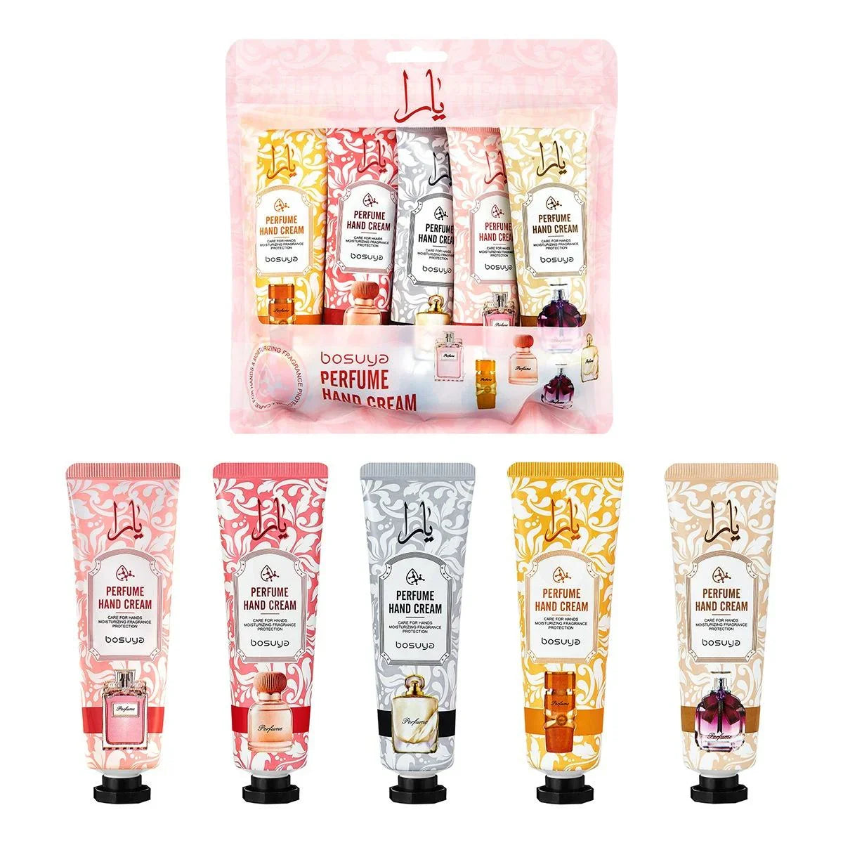 Bosuya Perfumed Hand Cream Set - 30g x 5 Pcs