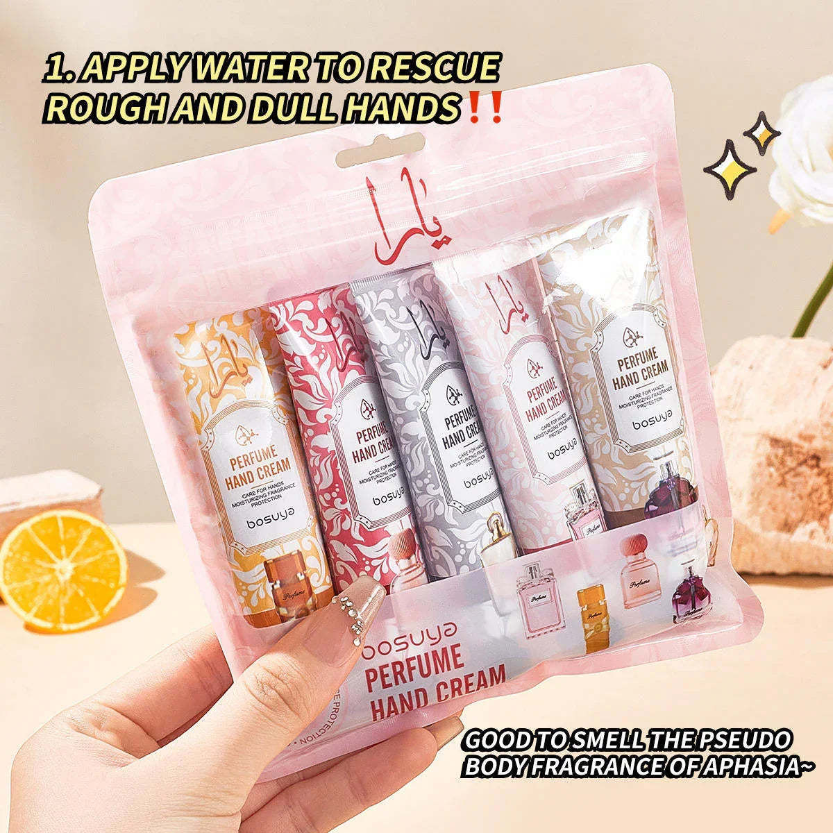 Bosuya Perfumed Hand Cream Set - 30g x 5 Pcs