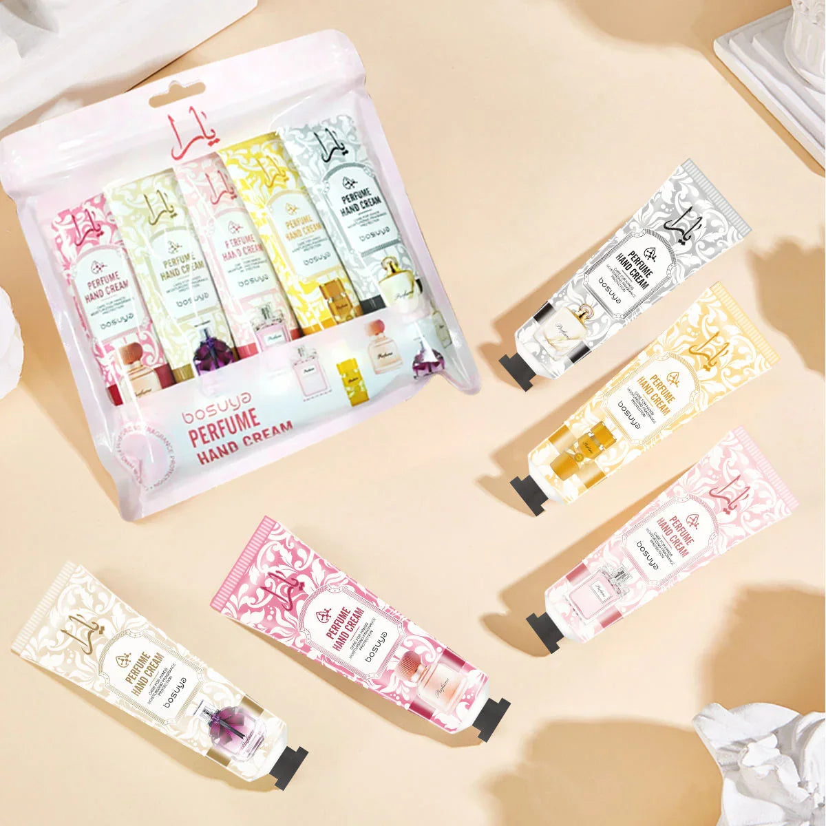 Bosuya Perfumed Hand Cream Set - 30g x 5 Pcs