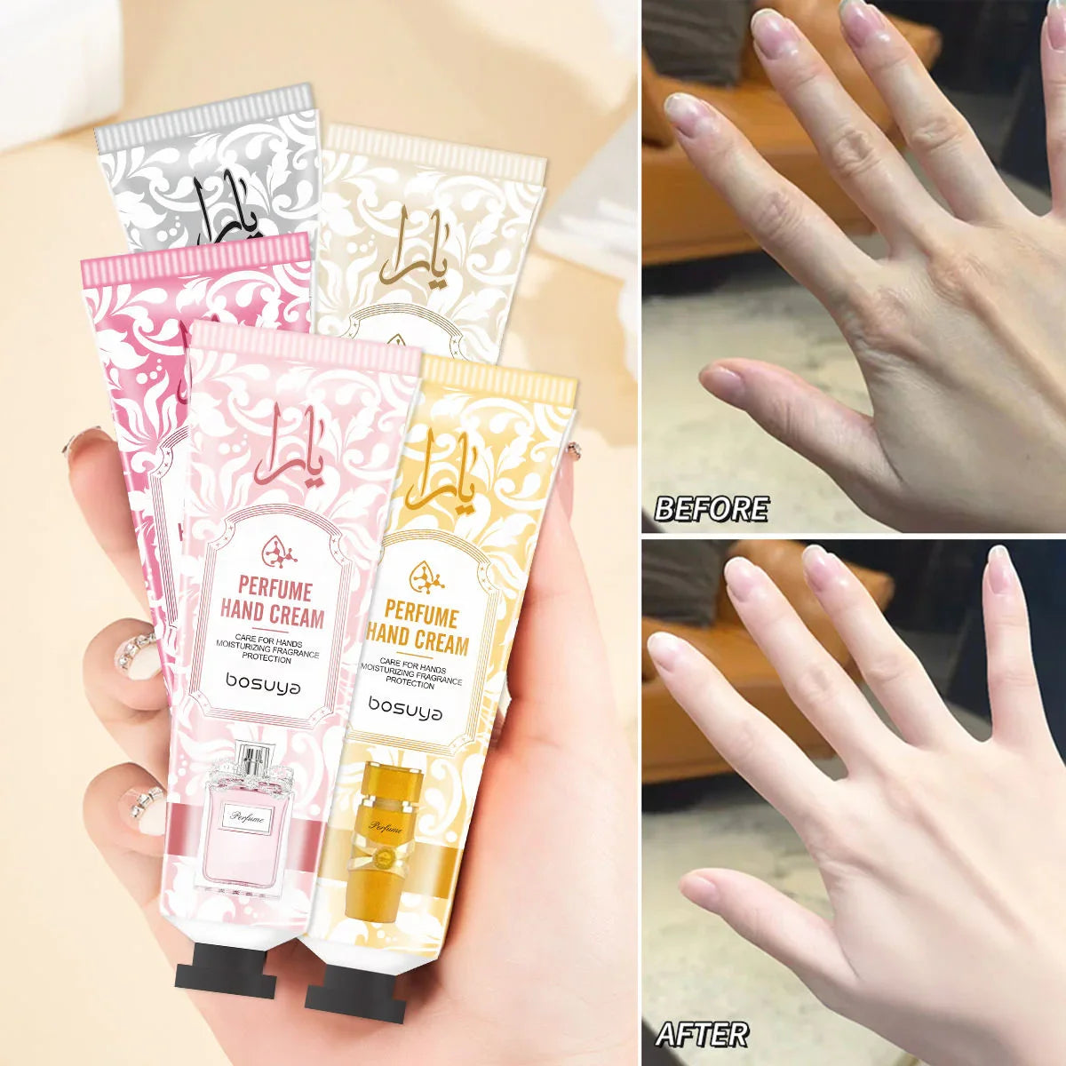 Bosuya Perfumed Hand Cream Set - 30g x 5 Pcs