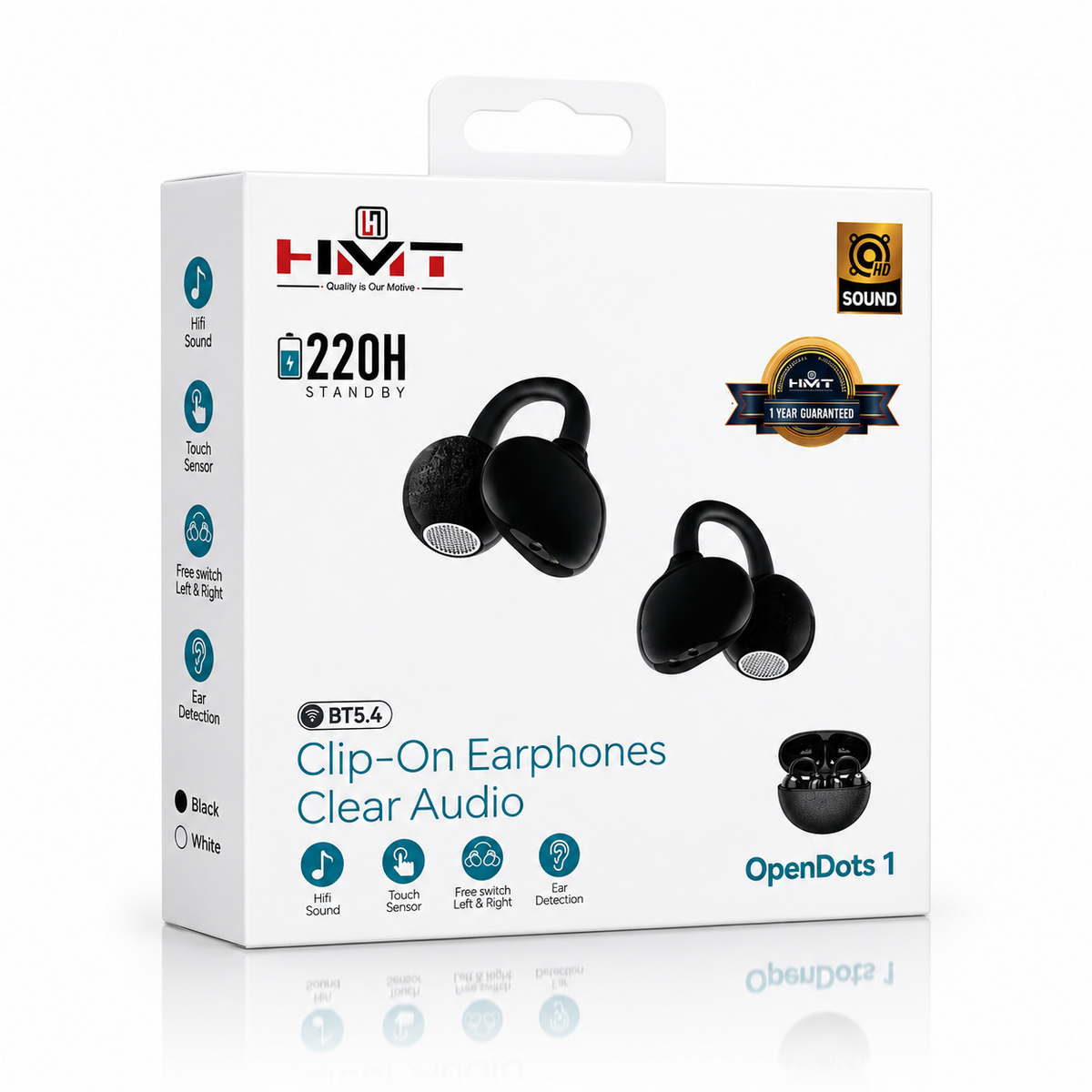 HMT Clear Audio Clip-On Earphone - OpenDots 1