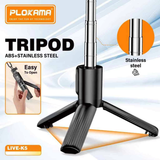 Plokama Live Streaming Bracket Tripod & Wireless Selfie Stick - K5