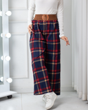 Women's GEPAIMEILIN Belt Wide-Leg Palazzo Pants K-BP-4