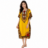 Angelina Print Kaftan Dress -01A#