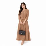 Korean-Style Tweed Two-Piece Skirt Set - HY001#