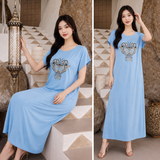 Elegant Embroidered Plus Size Maxi Dress - 6822#