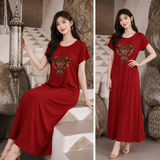 Elegant Embroidered Plus Size Maxi Dress - 6822#