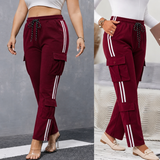 Women's Track Pant with White Side Stripe HY-6-21