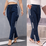Women's Track Pant with White Side Stripe HY-6-21