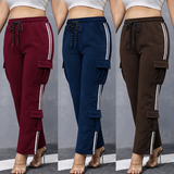 Women's Track Pant with White Side Stripe HY-6-21