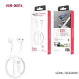 VEN-DENS IP Lightening Wired Earphone VD-EAR025