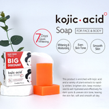 Guanjing Beauty Kojic Acid Soap For Face & Body - 100g × 2Pcs (Offer)