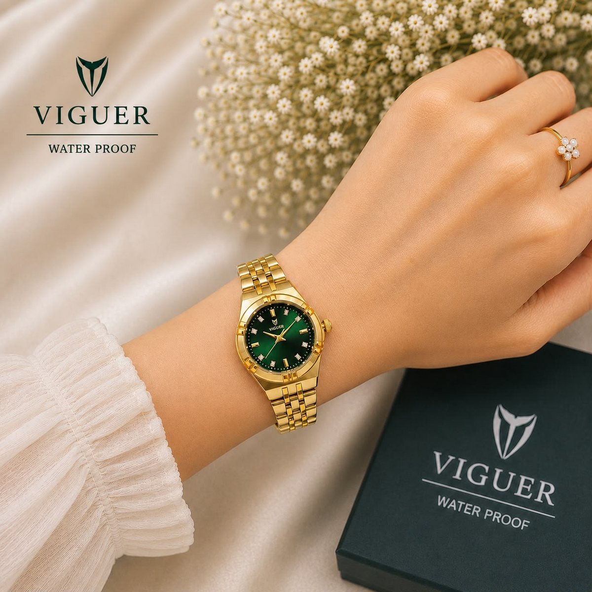VIGUER Luxury Metallic Analog Watch for Women - 1881