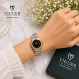 VIGUER Luxury Metallic Analog Watch for Women - 1881