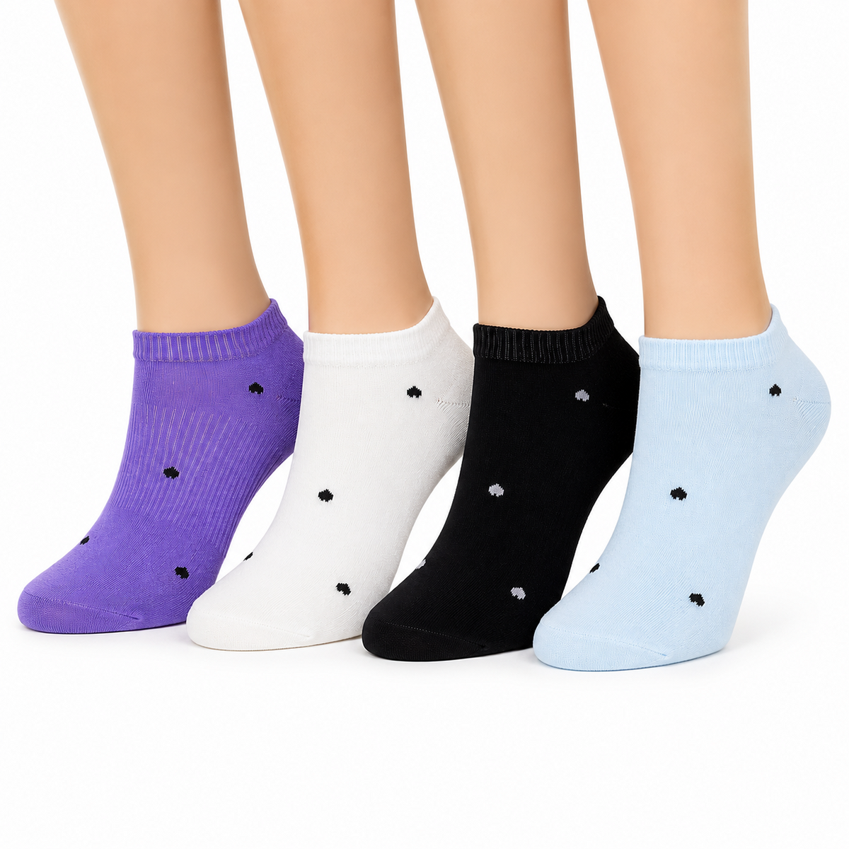 KK Women's Free Size Ankle Socks - D-179-1 - 3 Pairs