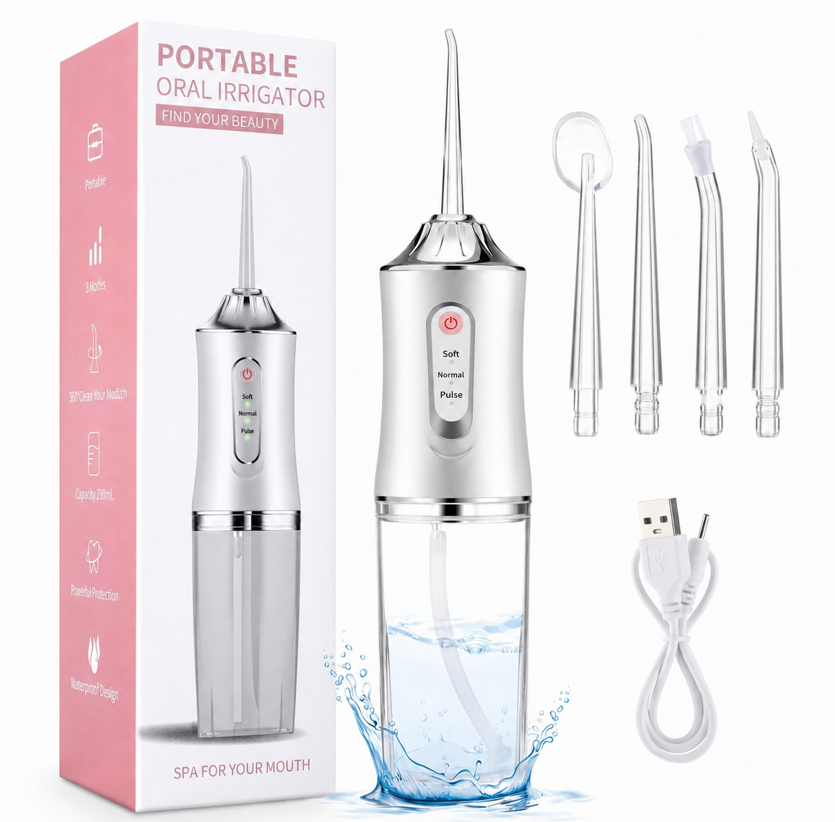 Portable Oral Irrigator Water Flosser H-901