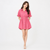 Liangdaodi women's short-sleeve button-down Bath robe - 2165