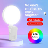 Mini RGB LED Selfie Light with Clip - M87RGB