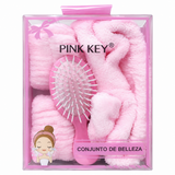 Pink Key Spa Headband & Hair Brush Beauty Tool Kit - PC9501
