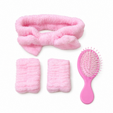 Pink Key Spa Headband & Hair Brush Beauty Tool Kit - PC9501