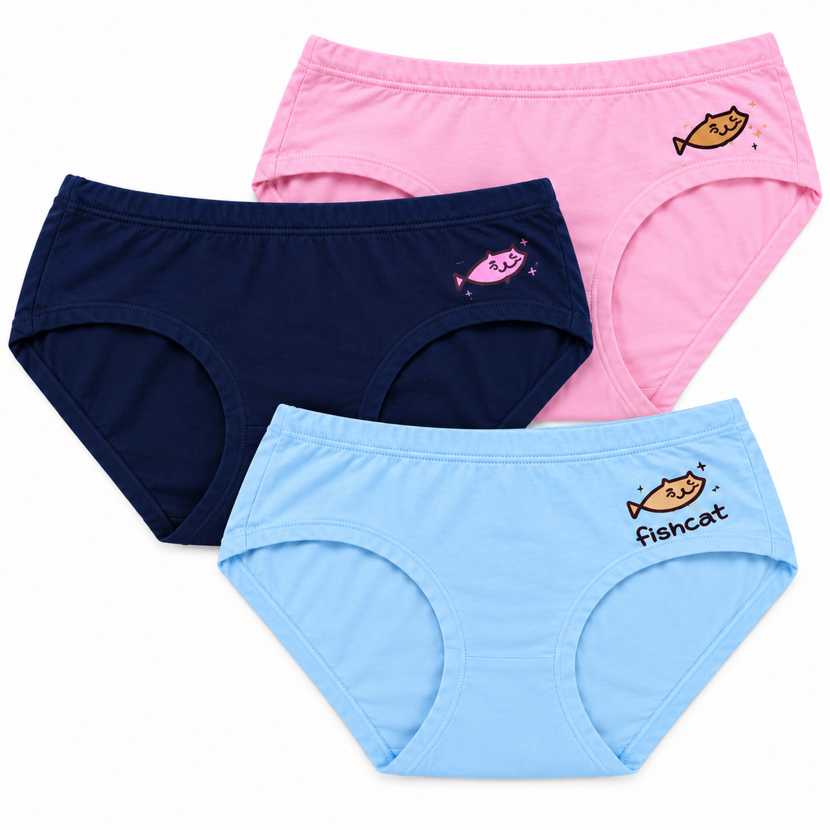 Women’s Cotton Modal Brief Panties 3 Pcs Set - 8671