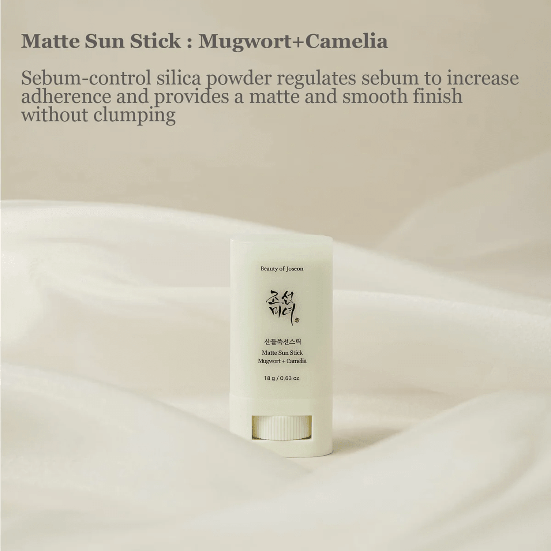 Beauty Of Joseon Matte Sun Stick Mugwort + Camelia SPF 50+ PA++++ - 18g