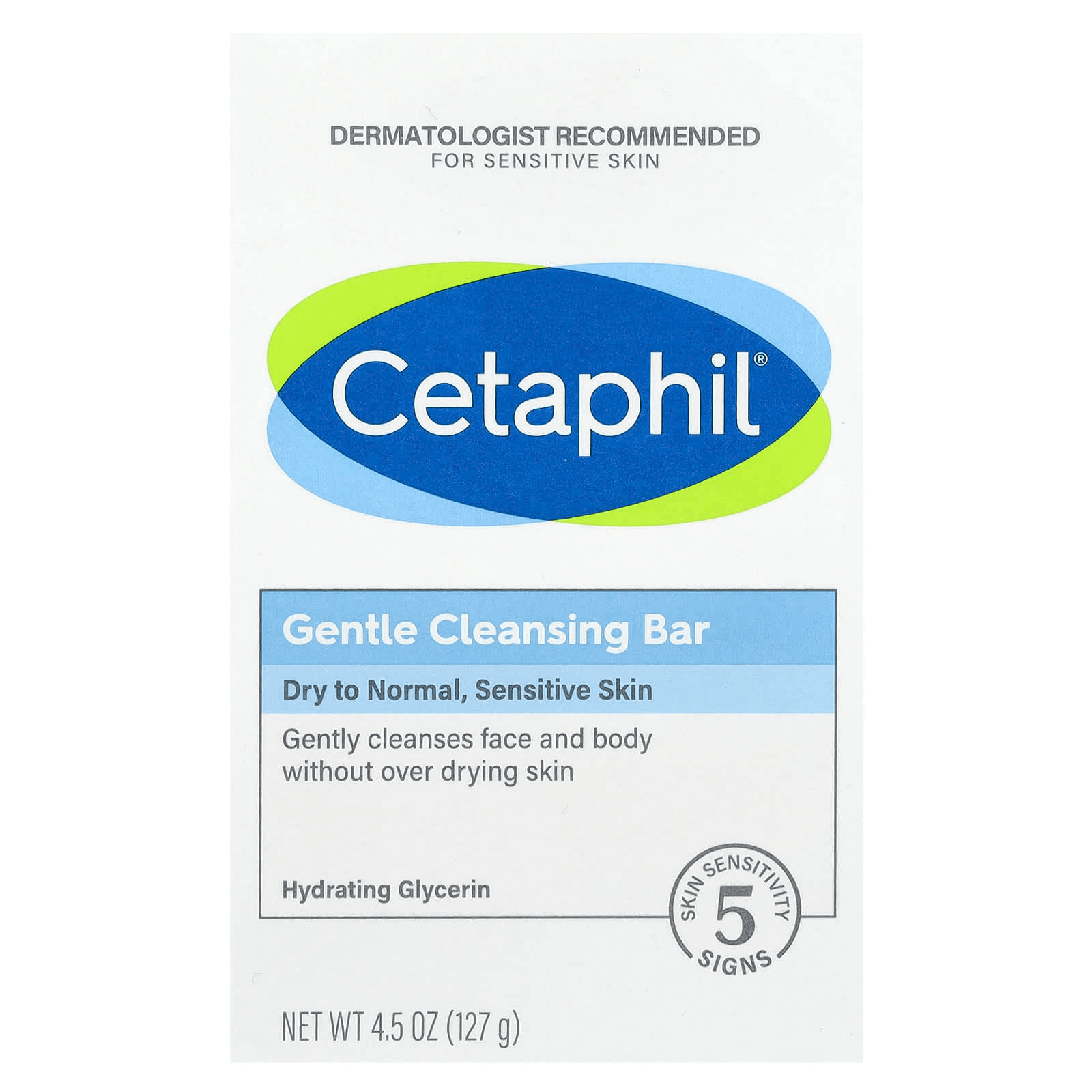 Cetaphil Gentle Cleansing Bar Dry To Normal Sensitive Skin - 127g